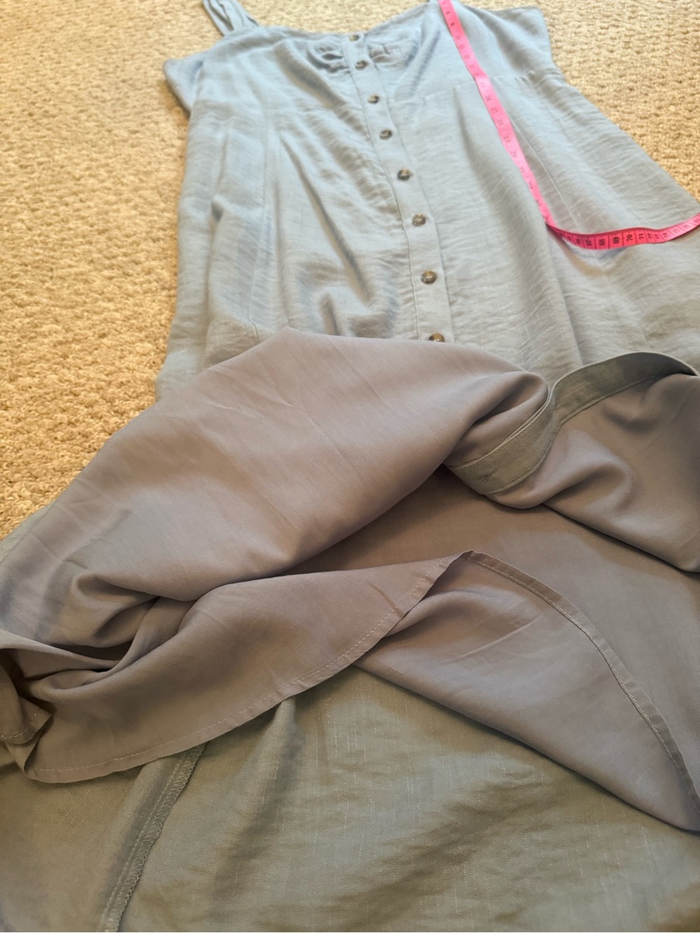 Sugarlips Light Blue Button-Front Maxi Dress - Picture 3 of 11